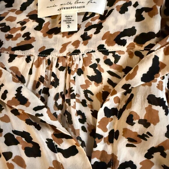 Anthropologie Cloth & Stone Luisa Leopard button down womens - Picture 5 of 12
